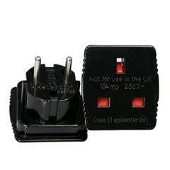 Reisestecker-Adapter UK-Deutschland SCHWARZ