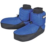 TAIGA Men's & Women's Goosedown Down Booties Foot Warmers, Royal Blue, MADE IN CANADA
