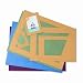 Pacon 72550 Precut Mat Frames, 4 Assorted Colors, 12 ea. of 5 Assorted Sizes, 60/pack