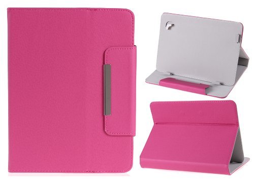 GreatCase Universal Carrying Case Folio Faux Leather Stand Flip Cover for 8 Inch Android Tablet (8 Inch, Pink)