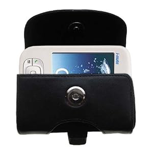 Horizontal Black Leather Case for the i-Mate Jam with both a belt clip and loop option - a... by 