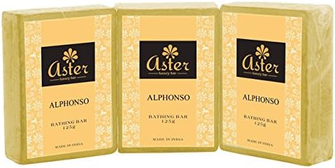 AsterLuxury Alphonso Bathing Bar 125g - Pack of 3