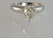Pear cut Diamond Engagement Solitaire Ring EGL 14k White gold (1.3 Ct I-VS2)