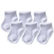 Luvable Friends No Show Baby Socks, 6 Pack, White, 18-36 Months