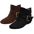 Women's Journee Collection Side Buckle Embellished Boots