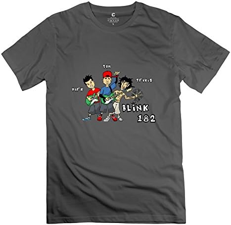 QDJT Men's Blink 182 T-shirt L