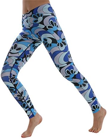 CFSKY Women's Acitive Runing Ankle Yoga Pants Fitness Workout Leggings Printed Stretch All Color