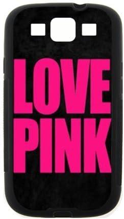 LOVE PINK Victoria's Secret Cover Case for Samsung Galaxy S3 I9300 PC & TPU (Laser Technology)