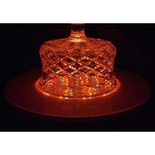 Fortune Products LB-RGBW-6 Super Bright 40 LED Light Base, 6-1/8" Diameter x 1-1/8" Height, Multi-Color