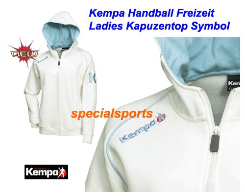 Kempa Handball Freizeit Ladies Kapuzentop Symbol, off-white/storm