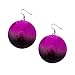 Neon Colors Genuine Wafer Shell Circle Earrings