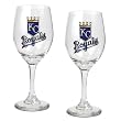 Kansas City Royals MLB 2pc Wine Glass Set - Primary Logo by Great American Products
