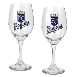 Kansas City Royals MLB 2pc Wine Glass Set - Primary Logo by Great American Products