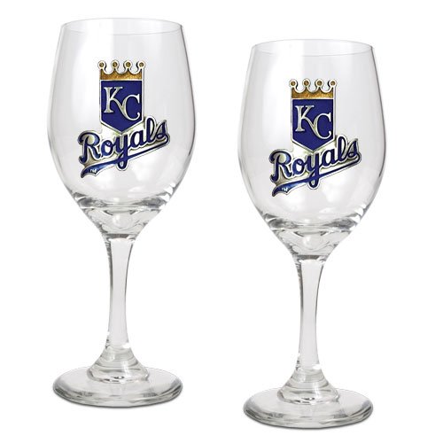 Kansas City Royals MLB 2pc Wine Glass Set - Primary Logo