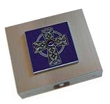 Purple Celtic Cross Travel Jewelry Case