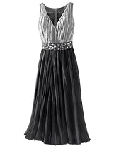 Newport News Beaded crinkle chiffon dress