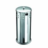 Axxentia Bad 282240 WC-Ersatzrollen-Box Bustino, Edelstahl mit Deckel, f&uuml;r 3 Rollen, 38 cm hoch