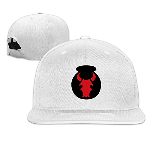 34th RedBull Infantry Division SSI Unisex Solid Fitted Adjustable Cap White