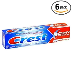 Crest Cavity Protection Toothpaste, Regular, 8.2-Ounce Tubes (Pack of 6)