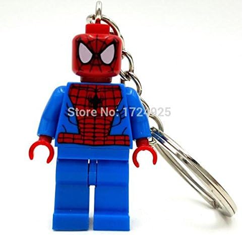 DIY Customize Minifigures Key Chain Key Ring Keychains Super Heroes Spiderman Building Blocks Bricks Toys For Children mu?eca Figura de h?roes ni?os