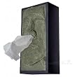 Tiki Head Tissue Box Cover - Green Face with Black Sides