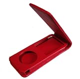 LUPO IPOD NANO 4G (4TH GENERATION CHROMATIC) LEATHER FLIP CASE - RED