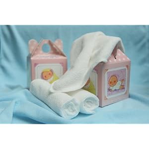 Microfiber Baby Washcloths w/Blue Gift Box