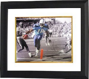 Vince Young signed Tennessee Titans 16x20 Photo Custom Framed B&W TD RUN- Steiner Hologram