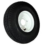 5-hole 8 x 3.75 White Trailer Wheel & Tire (910 lb. capacity)