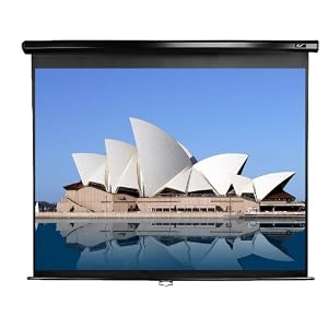 Elite Screens Manual Pull Down Projection Screen, 16:9 Aspect Ratio-106in (Matte White)