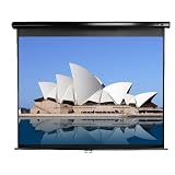 Elite Screens Manual Pull Down Projection Screen, 16:9 Aspect Ratio-106in