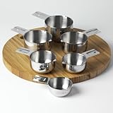 Measuring Cups Stainless Steel 6 Piece Stackable Set by KitchenMade