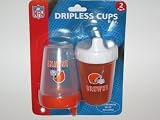 CLEVELAND BROWNS 8 oz. Team Logo Kids No-Spill SIPPY CUP (2 Pack) by Haddad