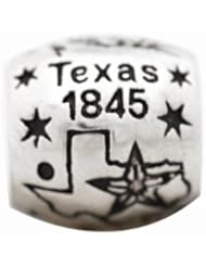 De Buman Sterling Silver Us 50 State Texas Bead,hole 5mm