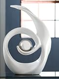 Produkt-Bild: Gilde Skulptur Francis Creation 'Snail', 33 cm, platin-wei&szlig;