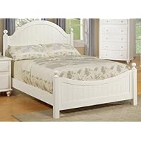Twin Size Bed - Cottage Style White Finish