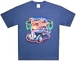 THE BEACH BOYS - Neon Palms & Logo - Blue T-shirt