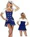 Karnevals- / Halloween-Kost�m "Sexy Sailor"
Gr��e: 36/38
Farben: Blau und Wei�
Lieferumfang:
- 
Blaues Minikleid mit Goldkn�pfen und angedeuteten Taschen
- Wei�es Bolero-J�ckchen mit goldenen 
Verzierungen
- Hut
- String
Sofort lieferbar! Neu & originalverpackt!
