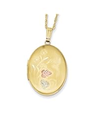 10k Black Hills Gold Hummingbird 14k gold-filled locket w/ 12k accents