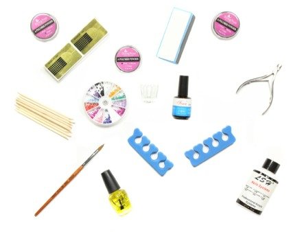Beautify - 15 in 1 Professional Acrylic Nail Powder Polish Glitter File Set