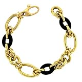 18k Yellow Gold Spectacular Black Onyx Bracelet 8 Inch 41rwd%2BtqQ4L. SL160 18k Yellow Gold Spectacular Black Onyx Bracelet 8 Inch