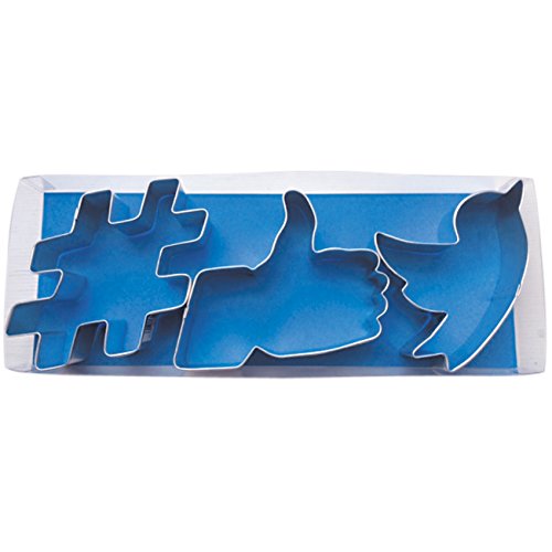 CookieCutterCom Social Media Tin Cookie Cutter 3 Pc Set L1953
