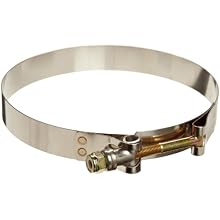 Murray TB Series Stainless Steel 300 Bolt Hose Clamp, 5.06" Min Clamp ID, 5.37" Max Clamp ID, 3/4" Band Width, Pack Of 5