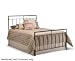 Queen Size Metal Headboard and Footboard - Meridian Contemporary Style in River Rock Finish