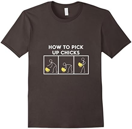 Men's How To Pick Up Chicks Funny Dating Humor T-Shirt Small Asphalt