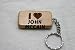 I Love John McCain Wooden Keychain