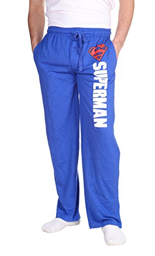 Superman Men's Pajama Pants Bottoms Cotton/Polyester Machine Washable M/32-34