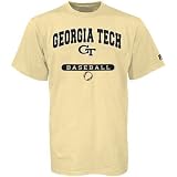 Russell Georgia Tech Yellow Jackets Gold Baseball T-shirt