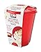 MSC International Joie Microwave Popcorn Popper Maker, Silicone, Makes 4-Cups, Regular, Red