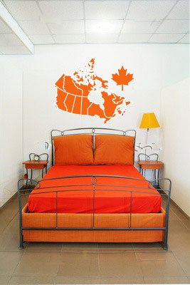Canada Country Map Vinyl Wall Decal Sticker Graphic Large By LKS Trading Post